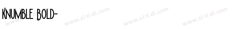 Knumble Bold字体转换
